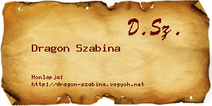 Dragon Szabina névjegykártya